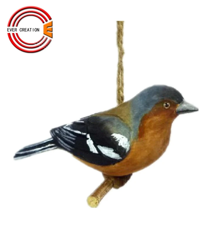 Decorative Hand Carved Wooden Birds Model Decoration Wooden Bird