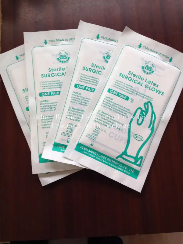  Латексные хирургические стерильные перчатки для рук