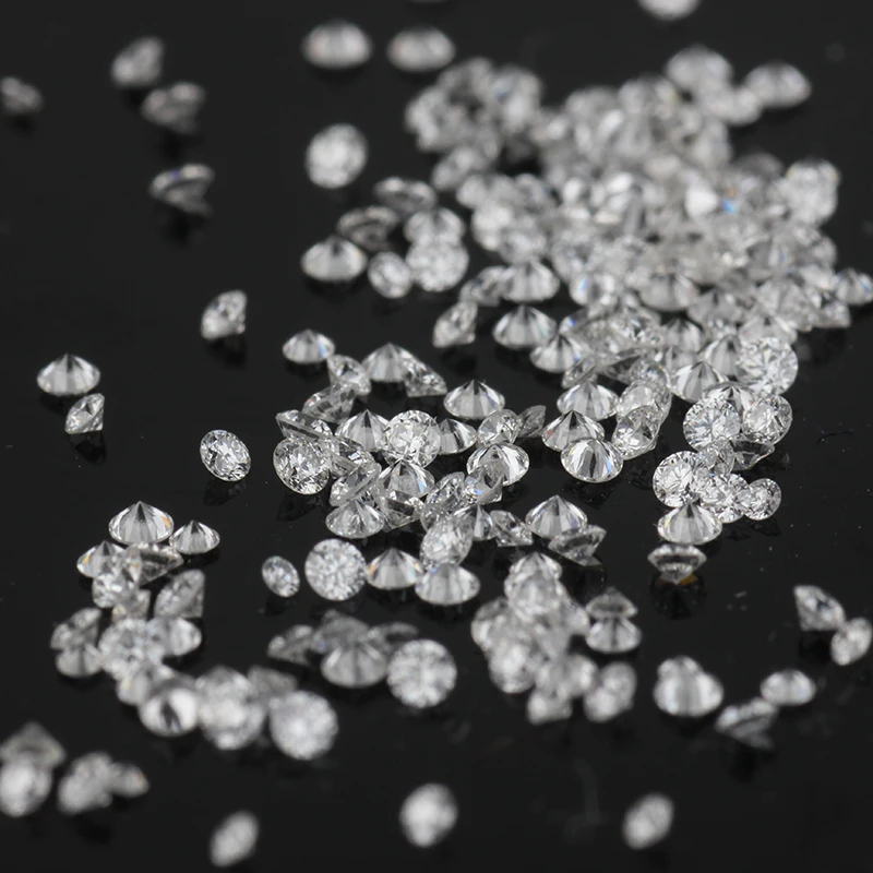 Small size 1.3mm-2.6mm white excellent quality round cut uncertified loose diamonds  for sale