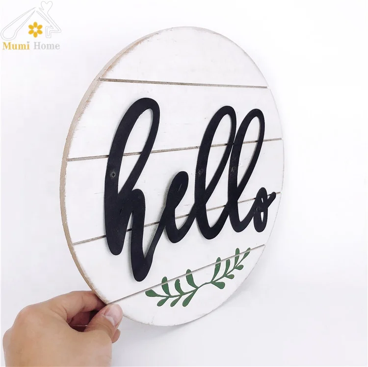 Hot selling round wood sign mdf wood plaque blank