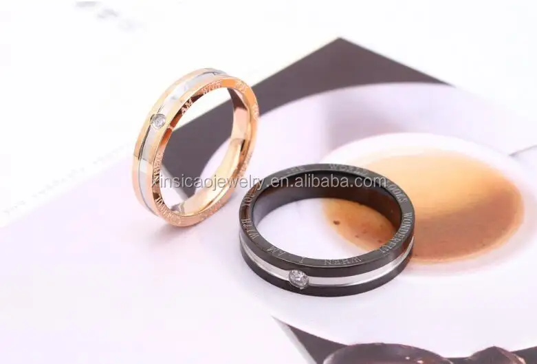 The World Looks Wonderful When I am With You Everlasting Anniversary Elegant Couple Jewelry Ring Set Fashion Gift