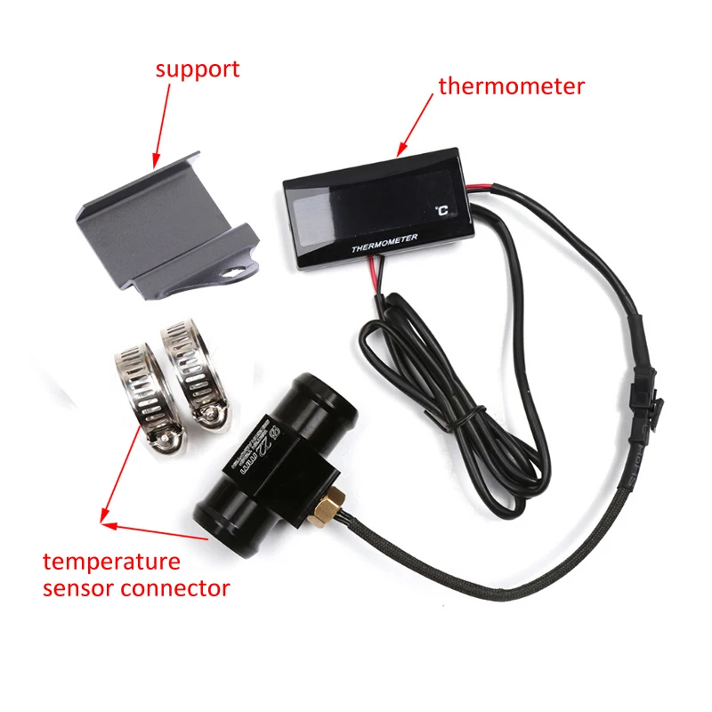 Motorcycle ATV Water Temp Gauge Thermometer With Temperature Sensor For Honda Harley TOYOTA Tacoma