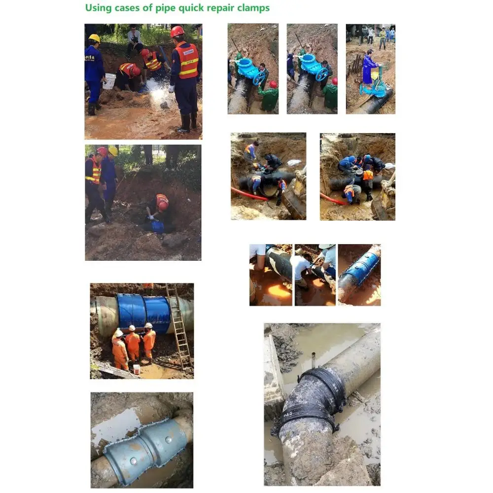 pipeline repair clamp /  coupling joint / stainless sleeve / Water leak repair for elbow of Galvanized pipes