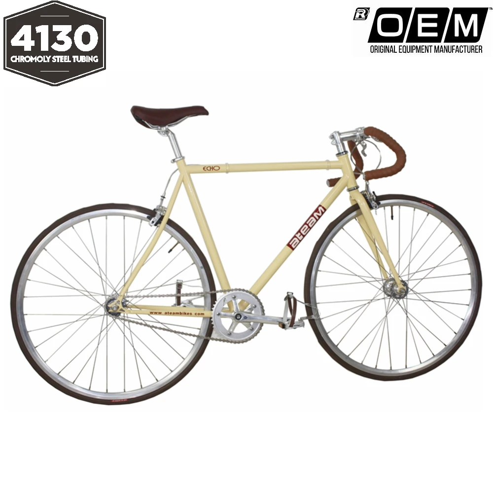 Fixed Gear Bike -Retro Fixie EC 4130 Chromoly Steel 700C bicycle retro bike