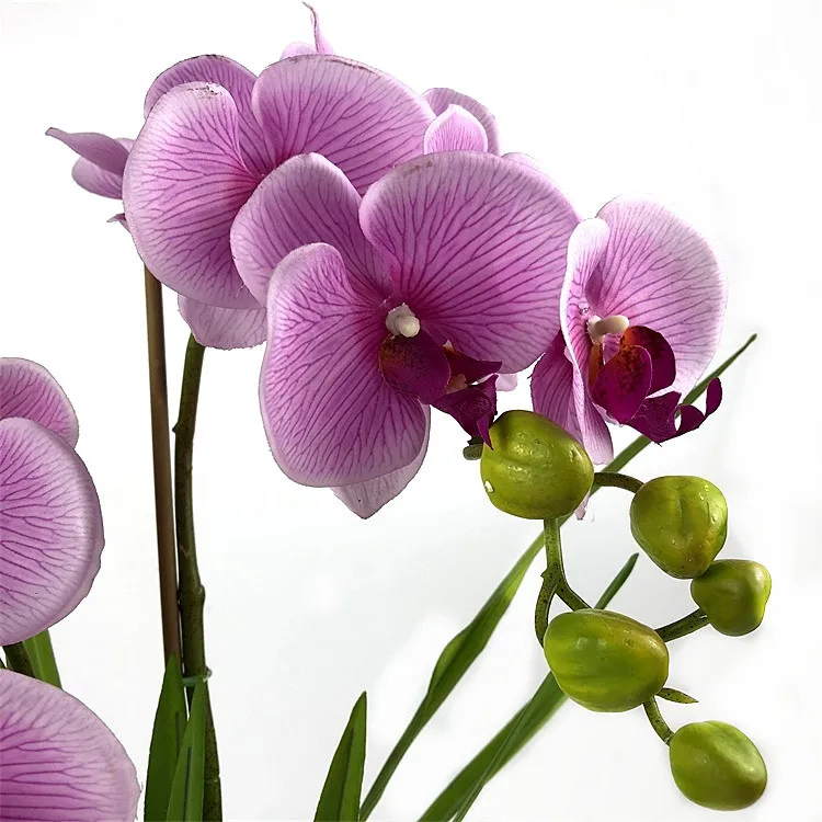 Wholesale Phalaenopsis Orchid Flower High quality Orchid Artificial Bonsai Phalaenopsis Orchid Set Real Touch Flowers