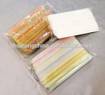 8mm Disposable Automatic Multiple Plastic Drink Straw Packing Machine