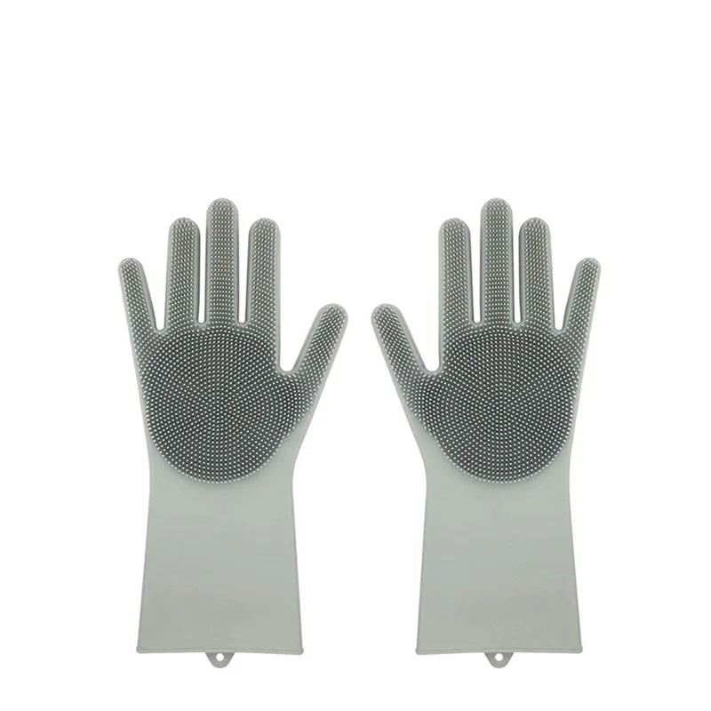 Car and Pet Silicone Dishwashing Scrubber Magic Gloves