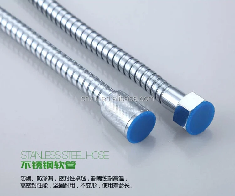 
flexible extension stainless steel shower hose, double lock, long life H-8 