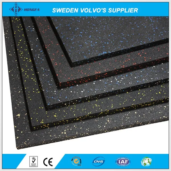 Interlocking Black Rubber Gym Flooring