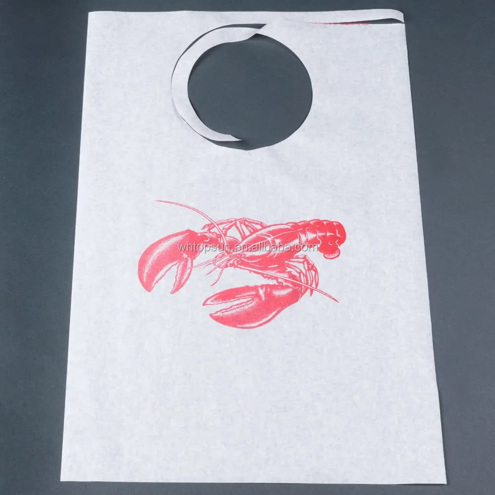 Одноразовые бумажные нагрудники для ресторана