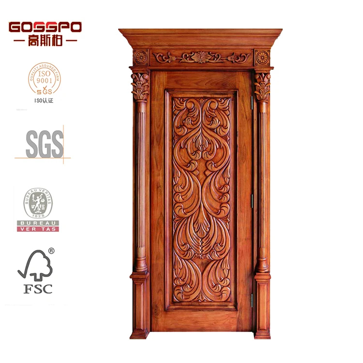 
carving design antique wood housing entrance door 