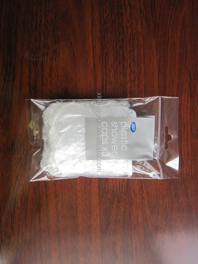 
Disposable PE plastic shower cap 
