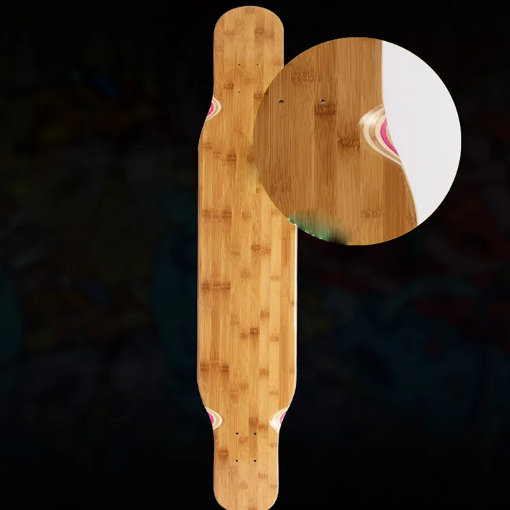 Composite skate Longboard Deck With Canadian Maple and Carbon Fiber decks