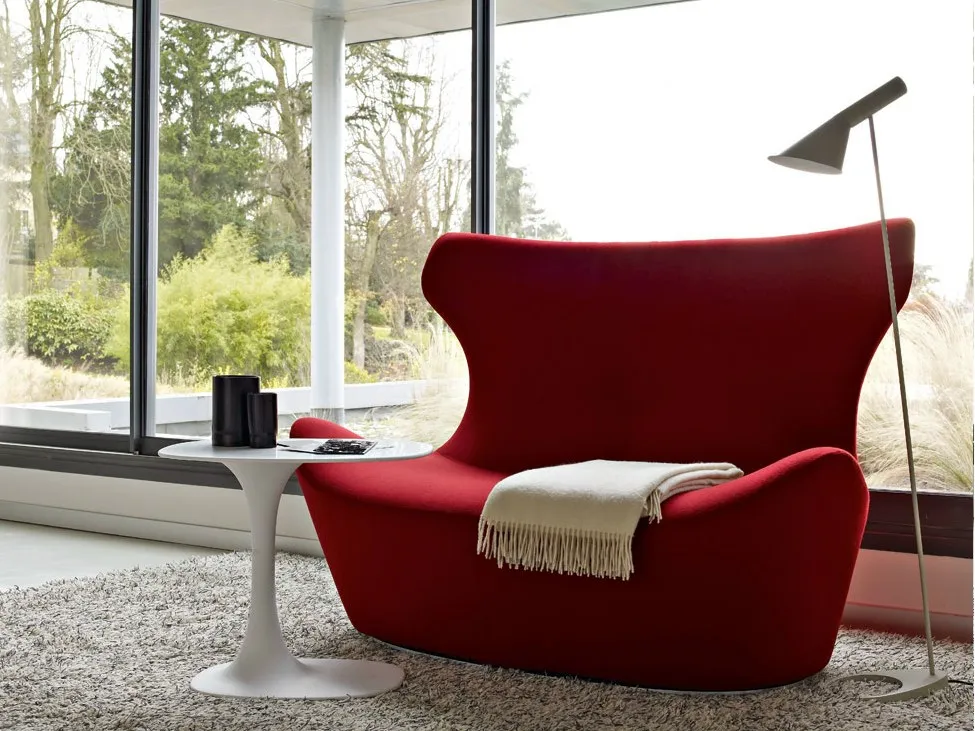 
Modern design Europe style leather two seat Aviator Papilio sofa 