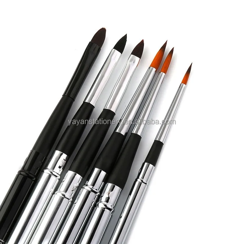 Retractable Taklon Hair Metal Handle Acrylic And Oil And Watercolor Pocket Travel Paint Brush Pen