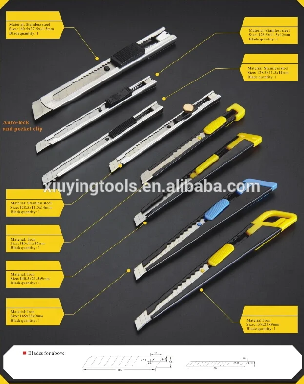 
9mm Plastic stud steak grace Snap Off Cutter 