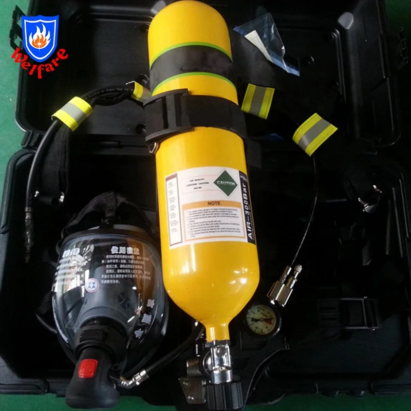 6ltr углеродистая сталь SCBA самосжатый дыхательный аппарат caba