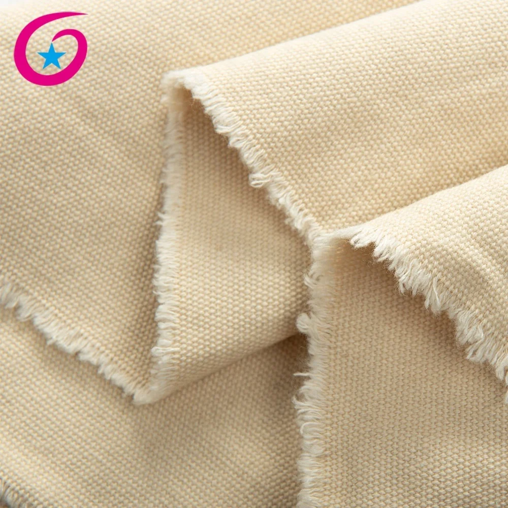 Guangzhou plain 16oz dye canvas 100% cotton fabric for shopping bag