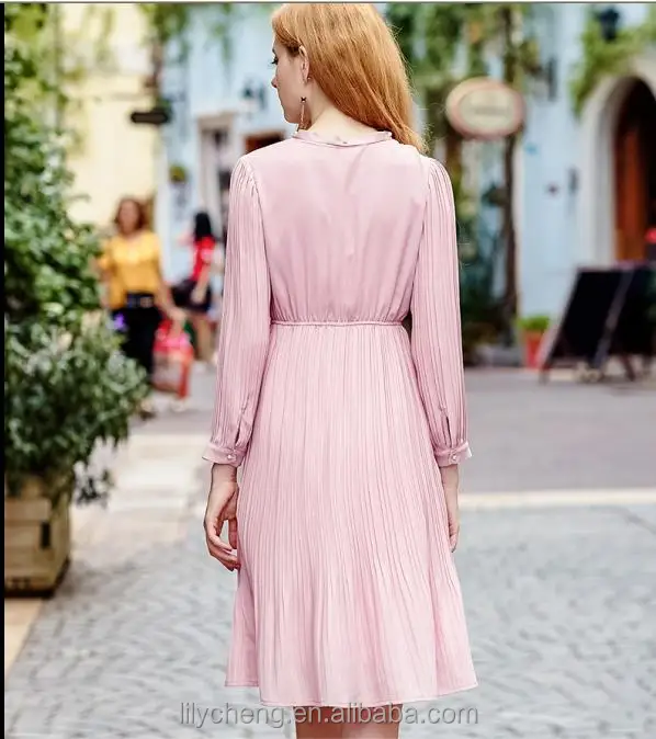 custom new style fashion women long sleeve dresses high quality dress