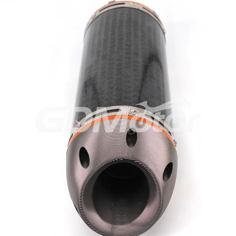 Выхлопной глушитель для мотоцикла из углеродного волокна