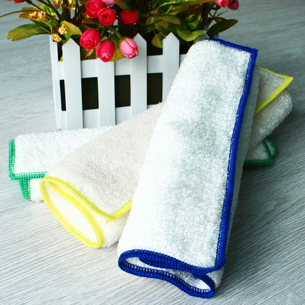 Склад экологичный бамбуковое волокно блюдо для очистки вытирая тряпки из махровой ткани