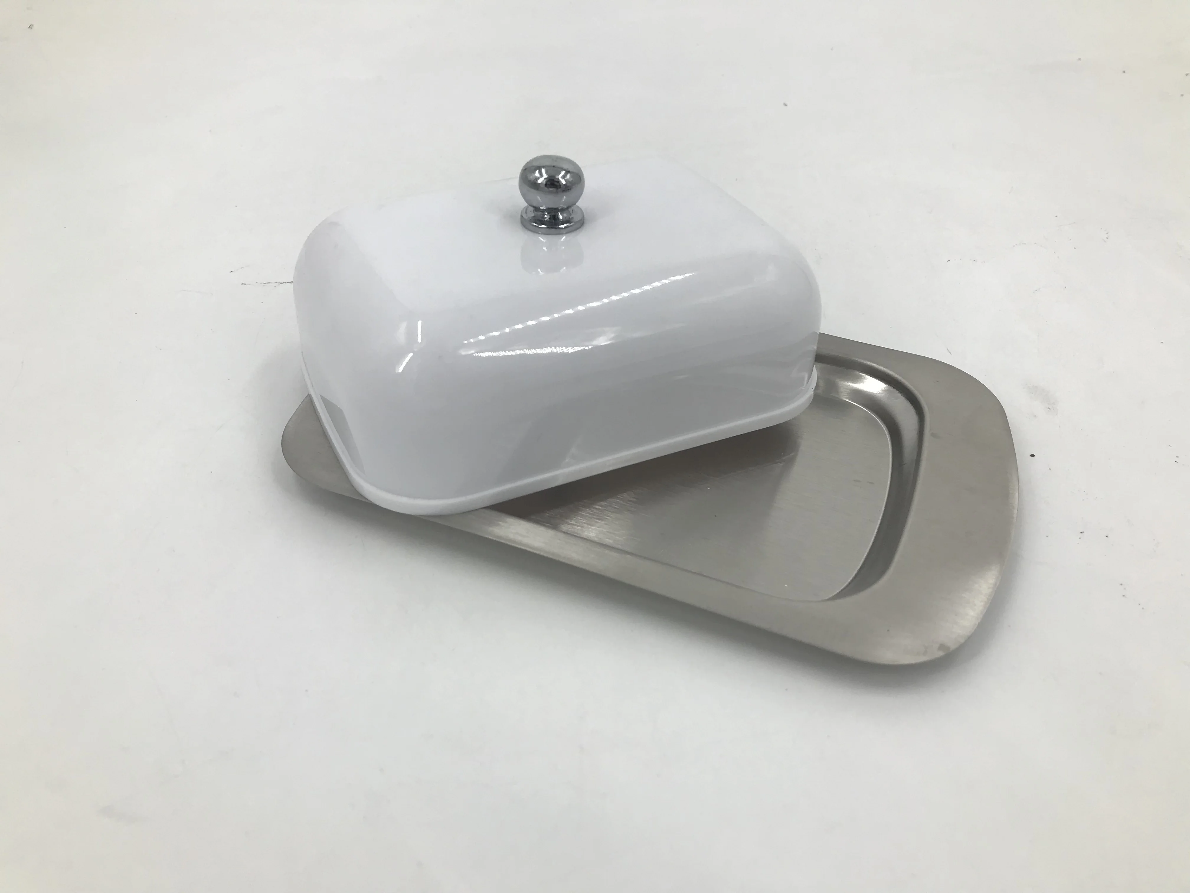 European style hotel Restaurant dessert plate With lid stainless steel butter dish(AWK504)