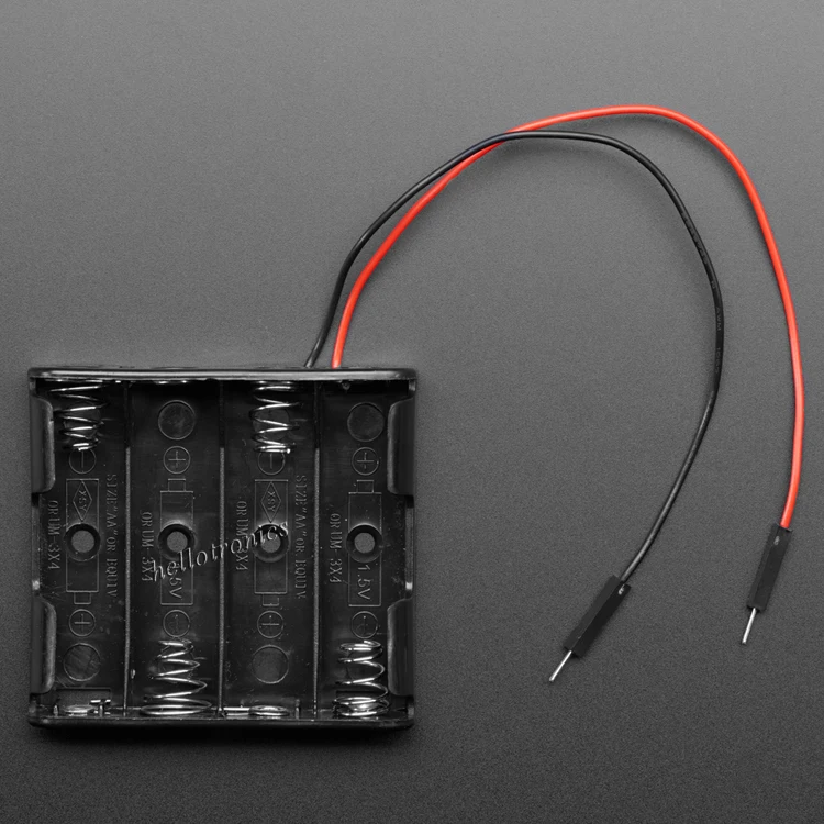 4 x AA Battery Holder with Premium Jumper Header Wires