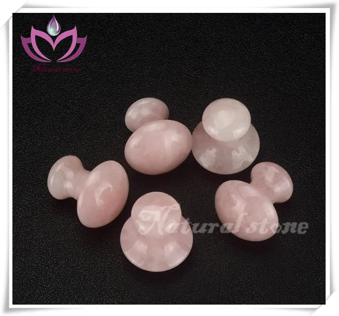 Mushroom shape rose quartz massage stone Therapy body Massage tool