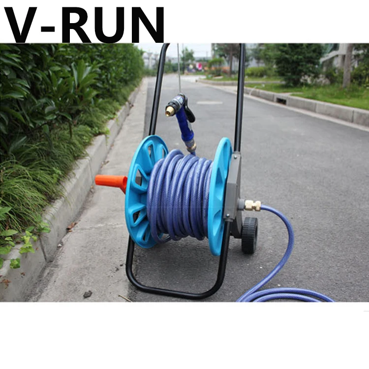 Оптовая продажа, садовый шланг большого размера, катушка с колесами, стеллаж для хранения, вмещает 50 м шланг D0036