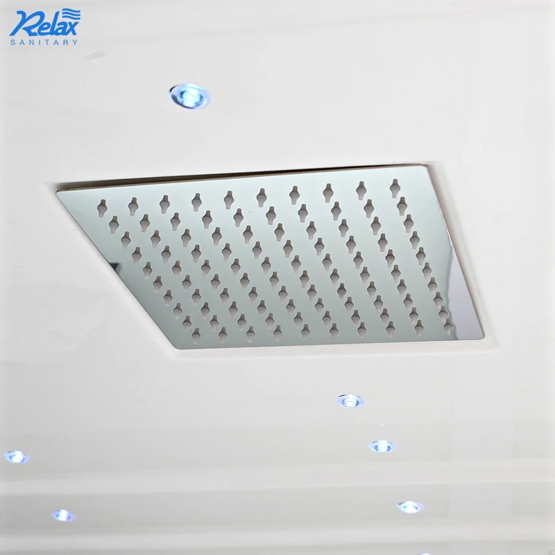 Walk in shower sliding door square shower room white luxury toilet shower enclosure