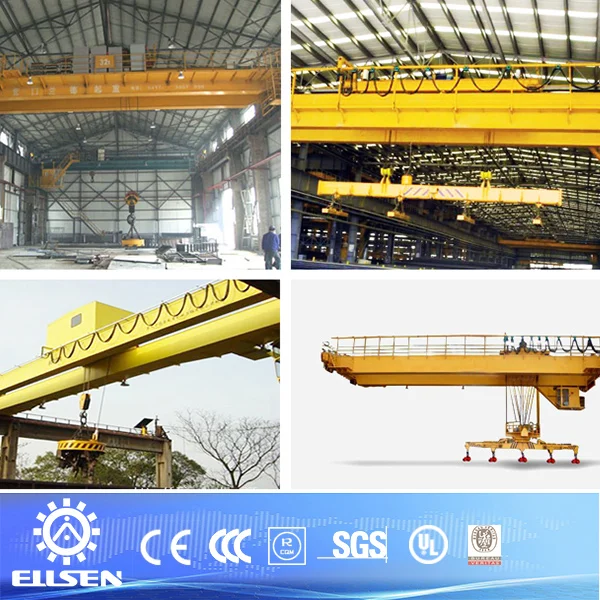 Magnetic overhead crane with magnet lifter