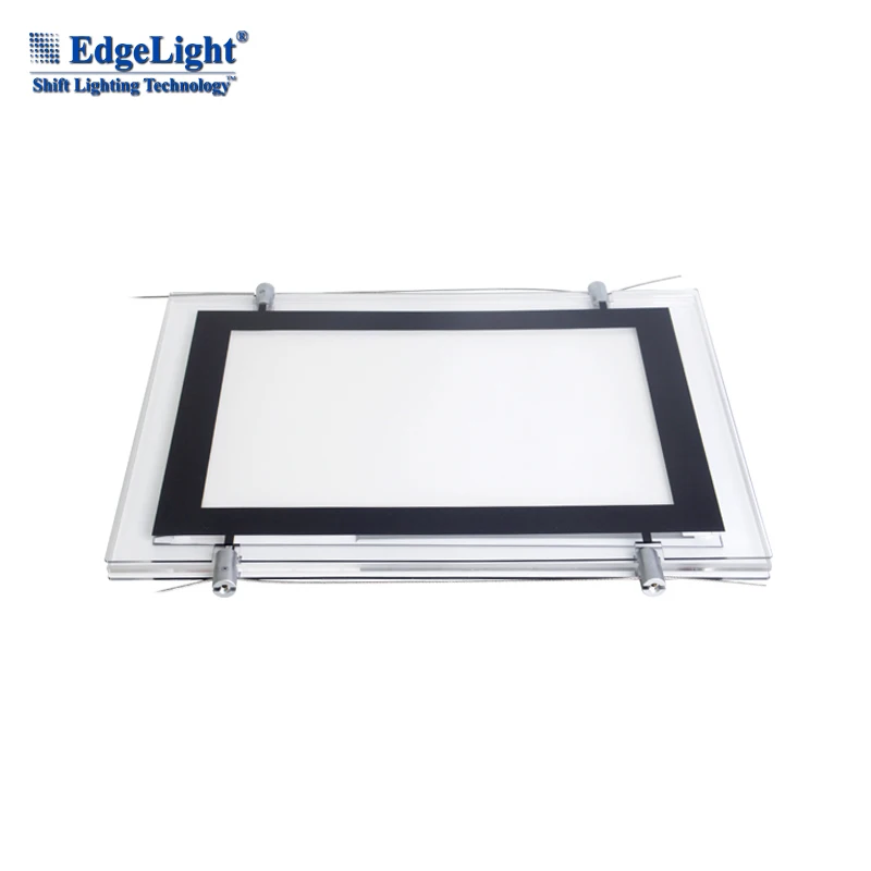 Edgelight CF5 customized sizes double sides slim led acrylic magnetic digital photo frame with led light strip