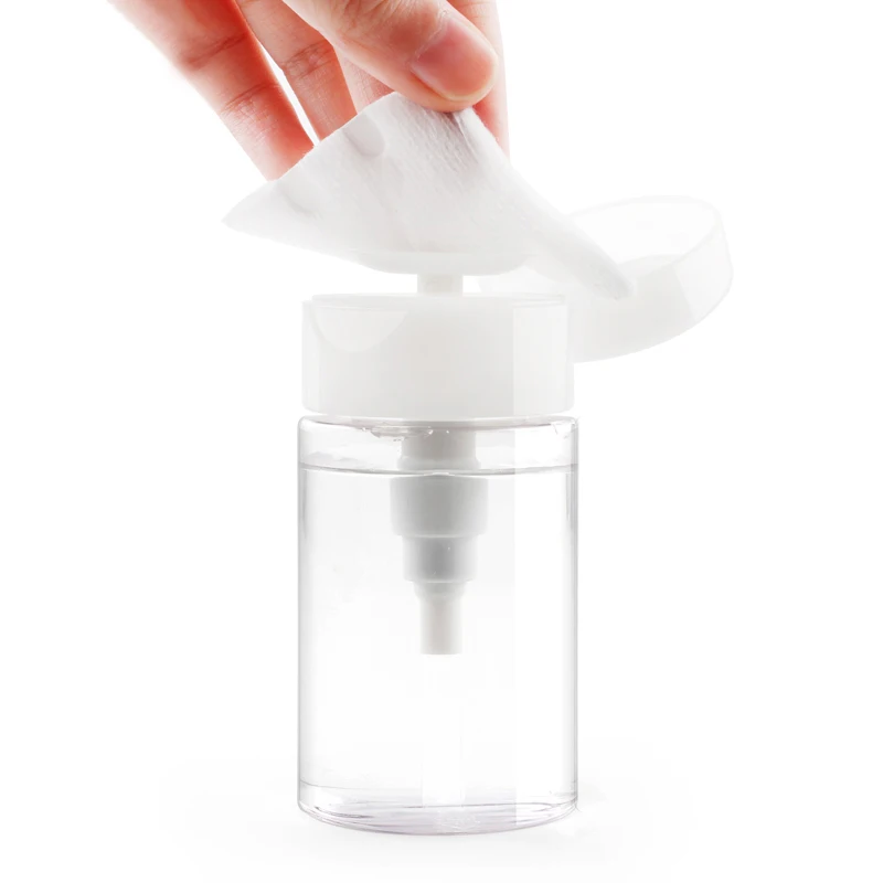Empty Clear Nail Polish Remover Bottle Eye Makeup Remover Bottle Pump Recycle PETG Plastic Bottles 150ml