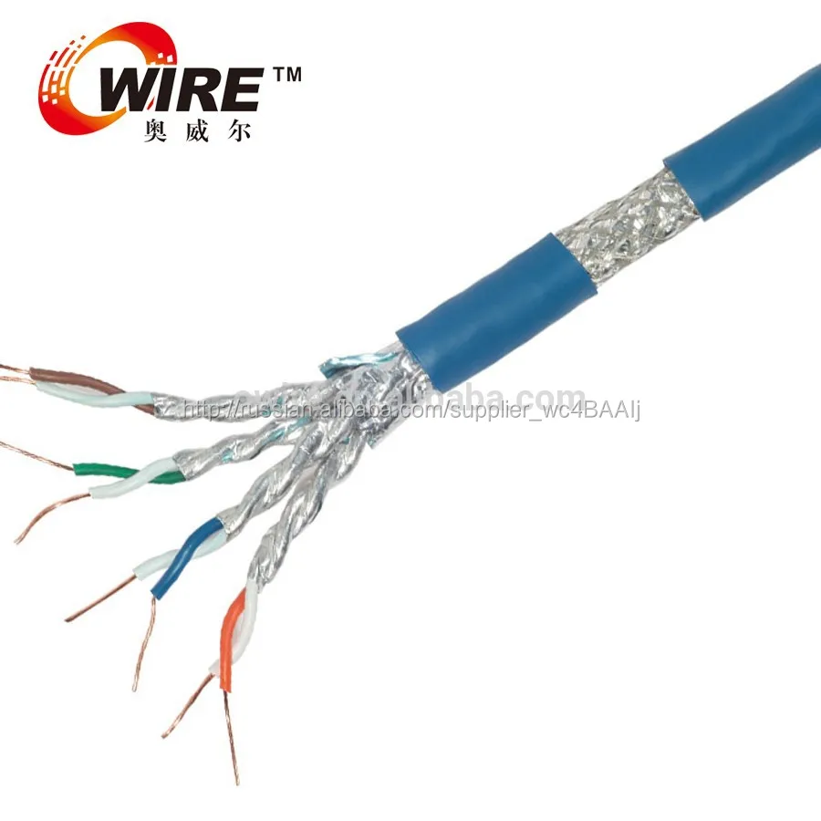 Голая твердых медный Cat7 сетевой кабель в бухтах 600 мГц футов в рулоне