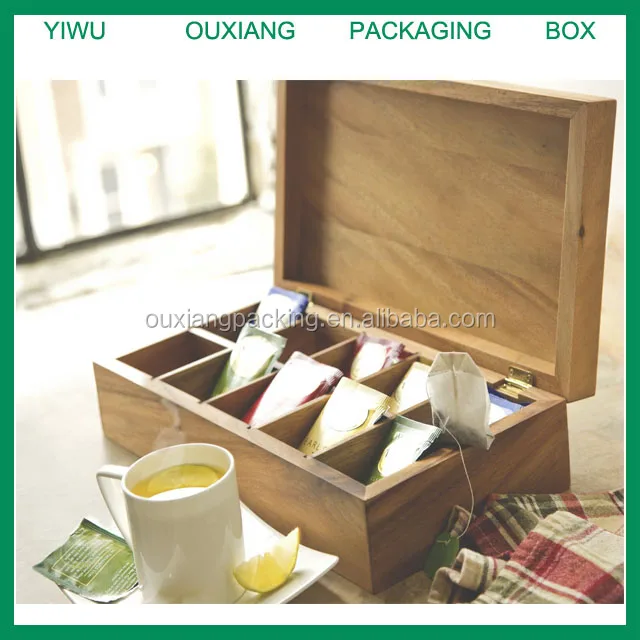 Ironwood Gourmet Acacia Wood Rectangle Tea Chest