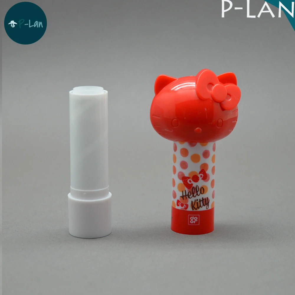 2017 New Design Custom Small Lip balm Tube With Hello Kitty Cap