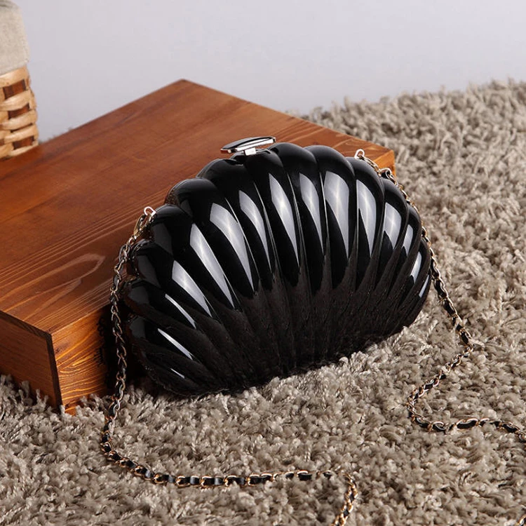 
fashion popular solid color shoulder bag high quality shell sling bag wedding parties wholesale price clutch bag evening purse 