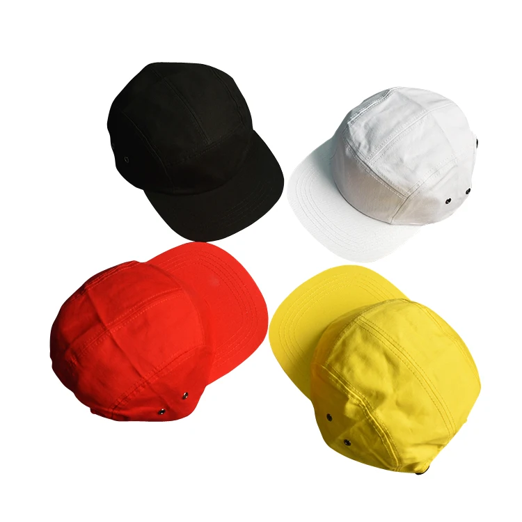 Custom Blank 5 Panel Camp Cap,wholesale Flat Brim Camp hat