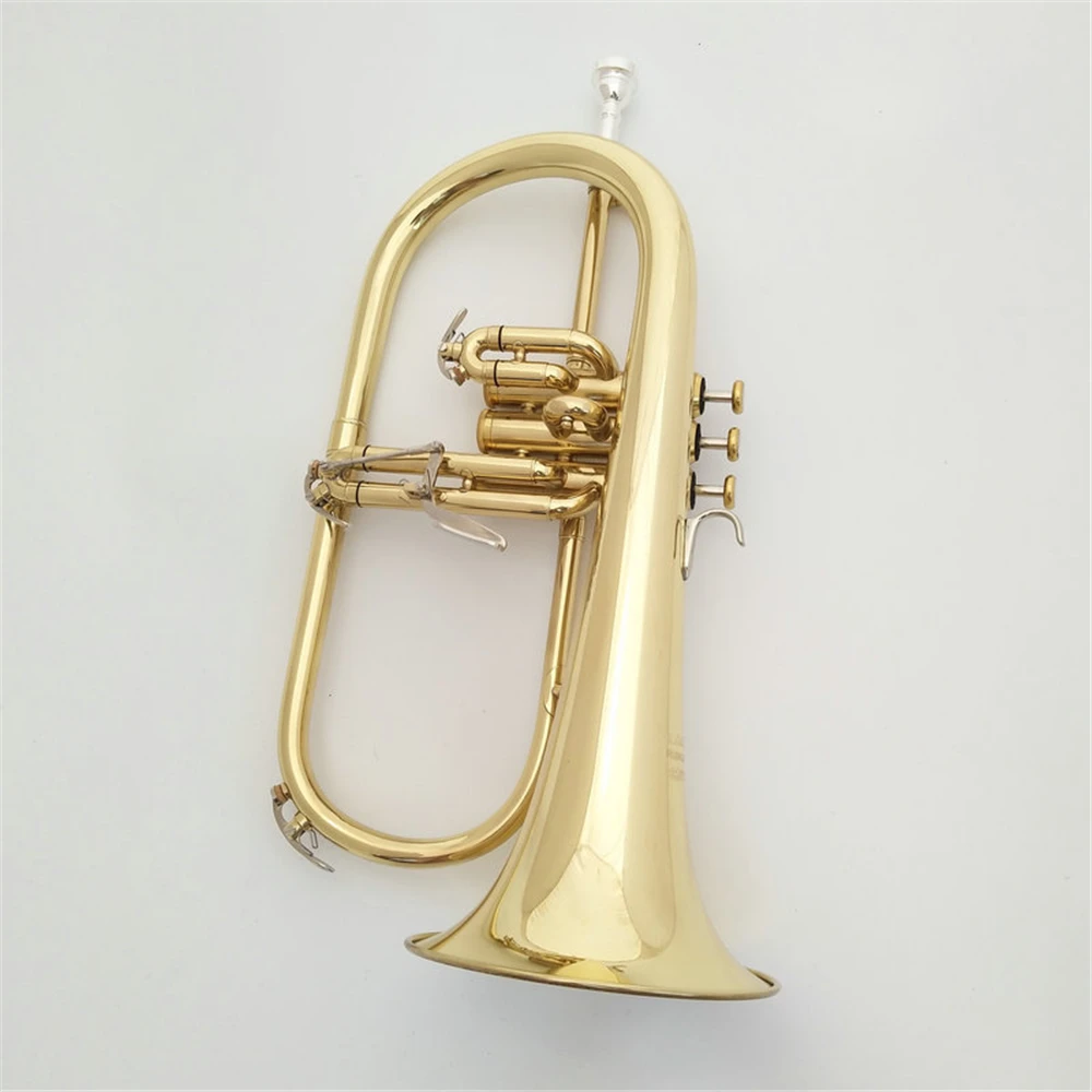 B Keys Gold Painting Flugelhorn Trumpet with High Quality WI008-HML