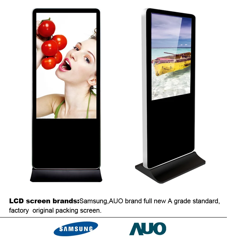 Best selling real hd advertising plyer standalone indoor reception digital signage lcd screen