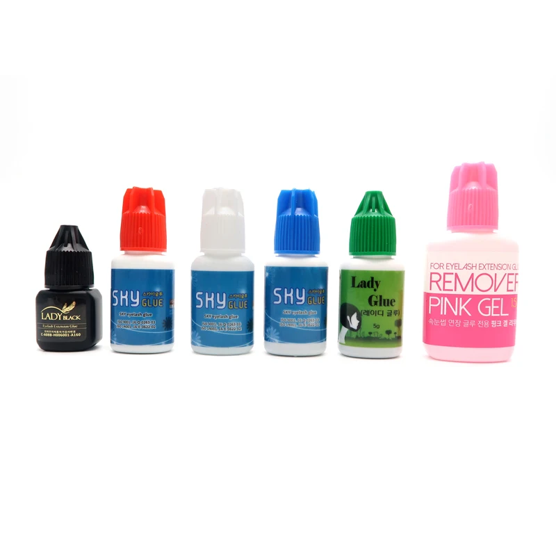 Клей Sky, набор черных накладных ресниц с клеем