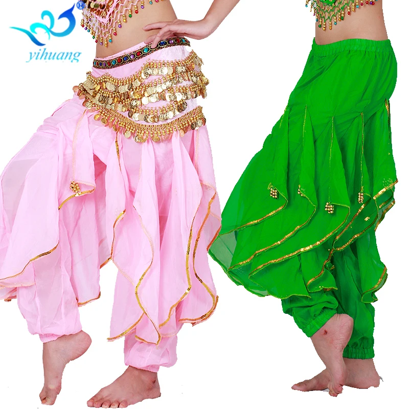 High Quality Arabic Belly Dancing Harem Pants Women Indian Trousers Chiffon Dance Performance Wear OEM