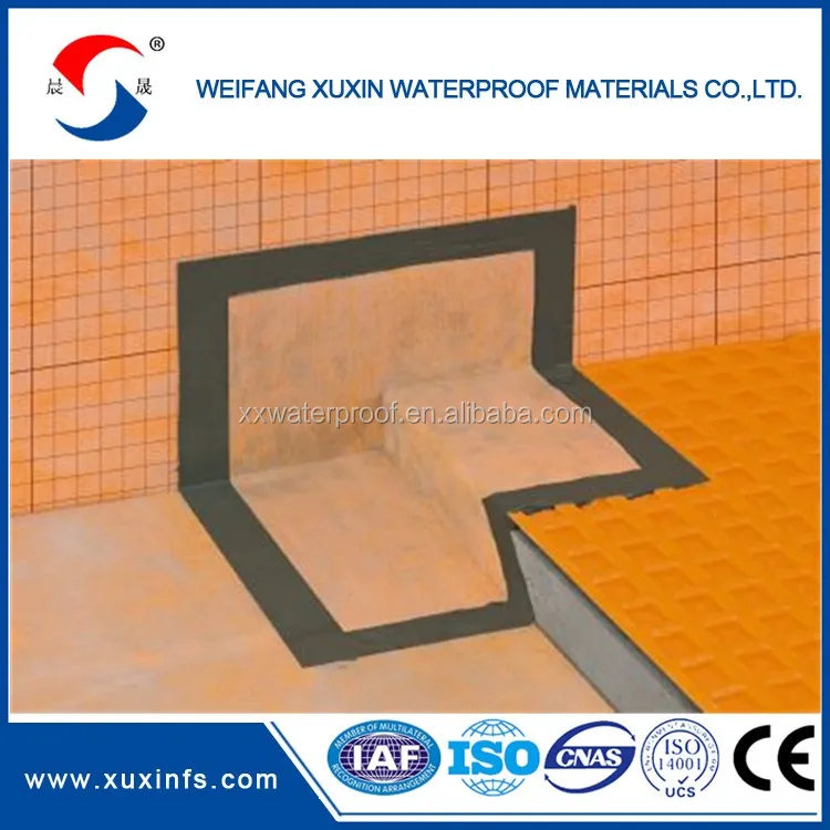 Shower waterproofing damp proof course material pp/pe waterproof membranes for bathroom
