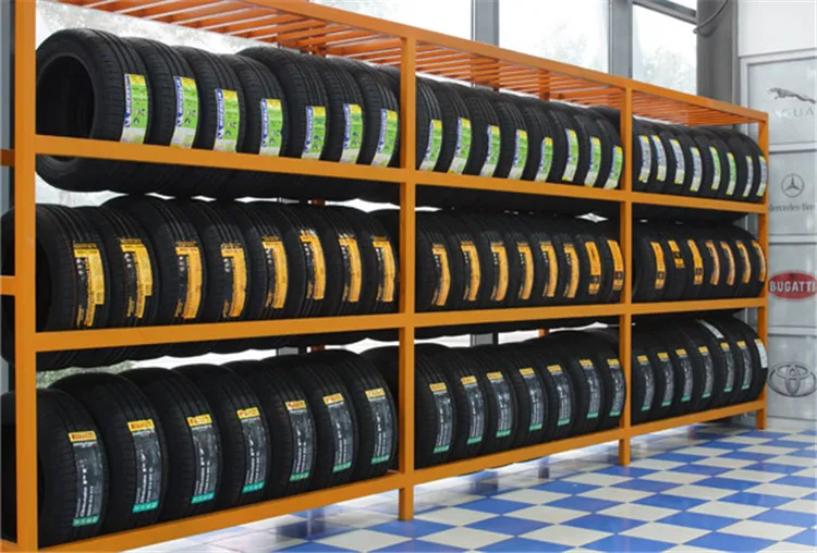 Metal Car Wheel Tire Rack Display Stand