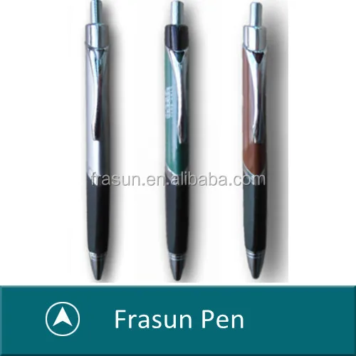 Super Classical Brass Click Metal Gift Pen, Rubber Grip Triangle Ball Pen