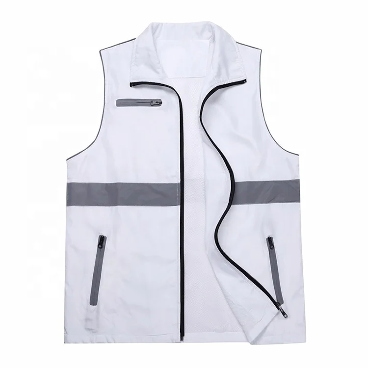 Custom work safety vest with pockets