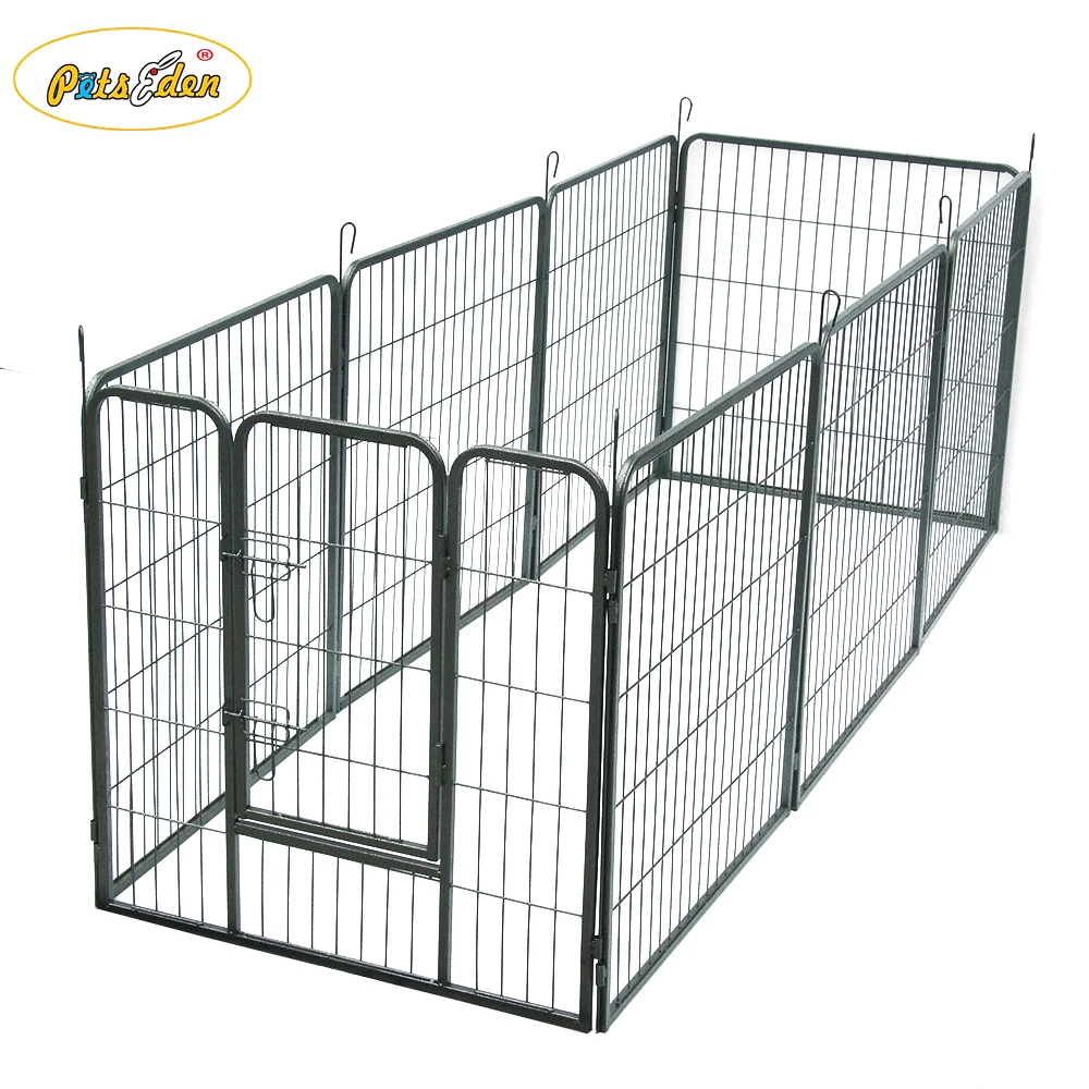 Folding Portable Heavy Duty Large Black Playpen Dog Animal Playpen Fence 8 Panels