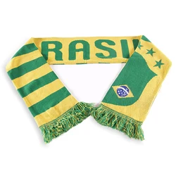 F03 cheap jacquard knitted double layers muffler sport club soccer football fan scarf