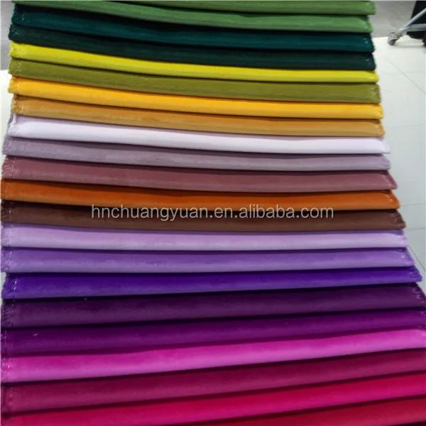 High Quality New Style Fashion Color Polyester Tricot Velvet Curtain Fabric