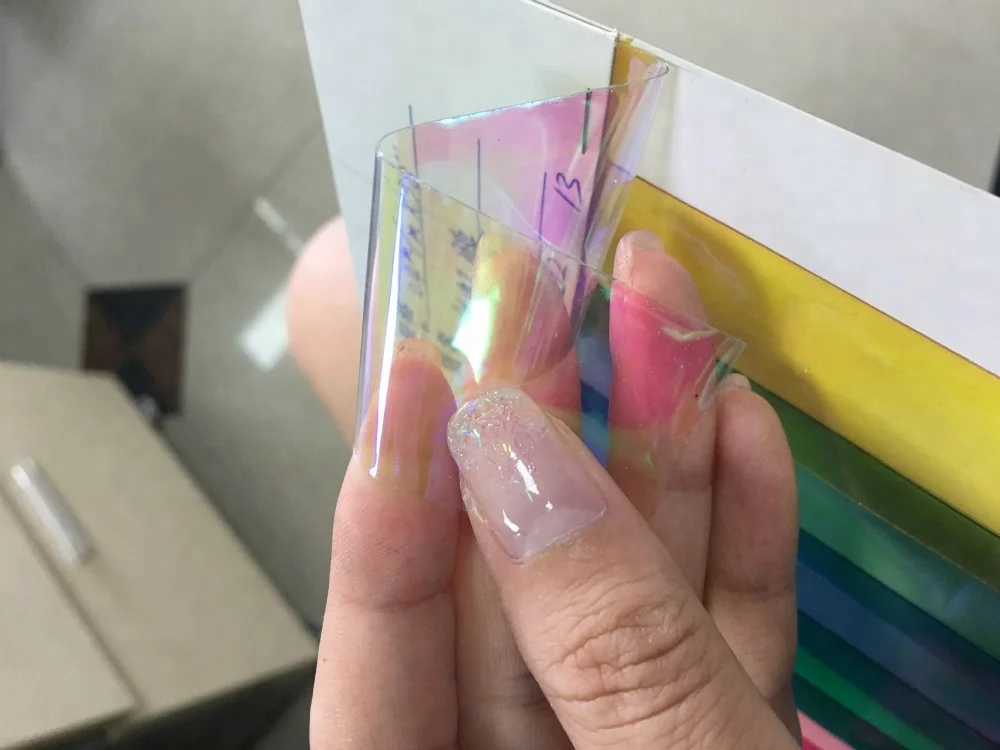 2018 PU leather film with foiled pvc film in holographic heat transfer film